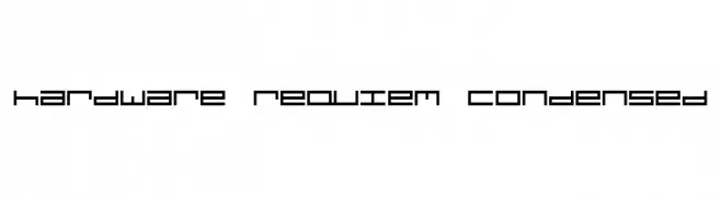hardware requiem condensed  Frei Schriftart Herunterladen