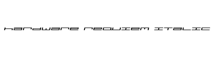 hardware requiem italic  免费字体下载