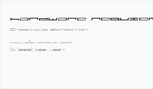 hardware requiem italic Business Card