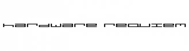 hardware requiem  Frei Schriftart Herunterladen