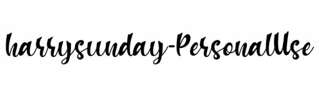 harry sunday - Personal Use  Descarca Fonturi Gratis