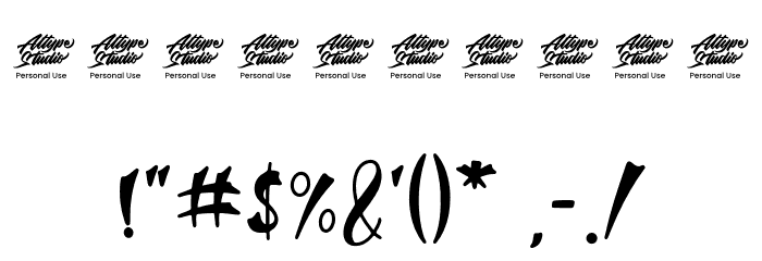 harry sunday - Personal Use Font OTHER CHARS