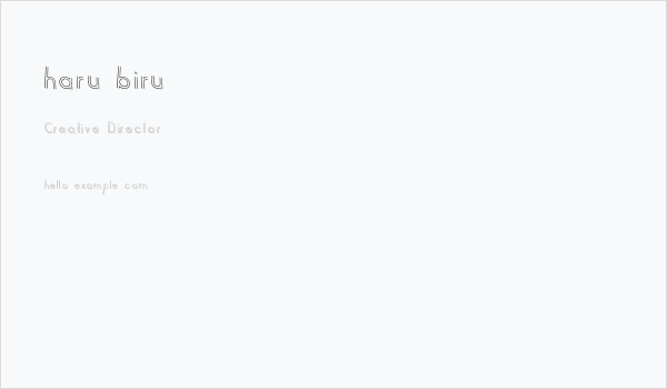 haru biru Business Card