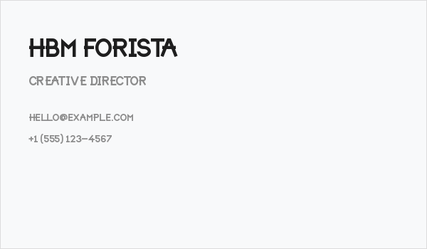 HBM Forista Business Card