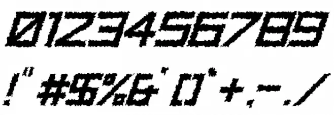 HBM Ridge Distorted Font OTHER CHARS