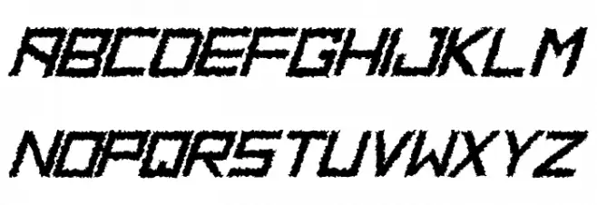 HBM Ridge Distorted Schriftart Groß