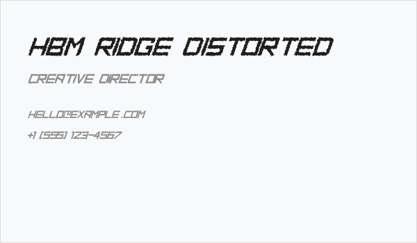HBM Ridge Distorted Business Card