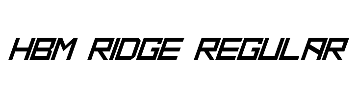 HBM Ridge Regular  नि: शुल्क फ़ॉन्ट्स डाउनलोड