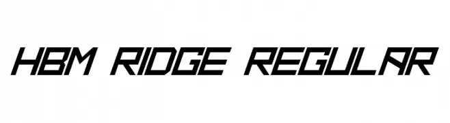 HBM Ridge Regular  font caratteri gratis