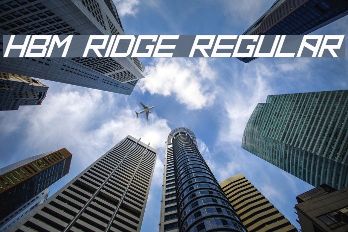 HBM Ridge Regular Font examples