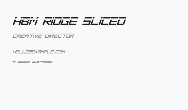 HBM Ridge Sliced Business Card
