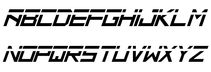 HBM Ridge Sliced Font LOWERCASE