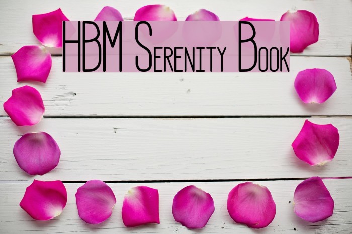 HBM Serenity Book Font examples