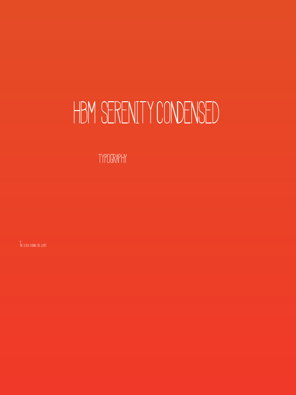 HBM Serenity Condensed Poster