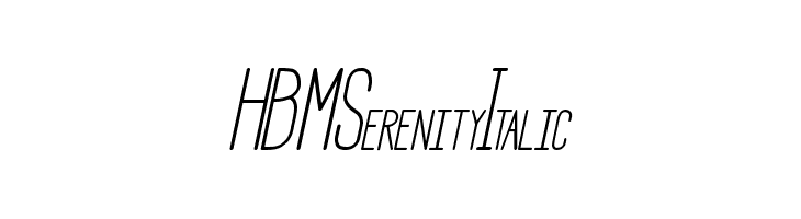 HBM Serenity Italic Font