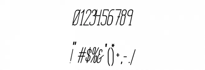 HBM Serenity Italic Font OTHER CHARS