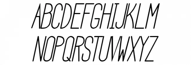 HBM Serenity Italic 字体 大写