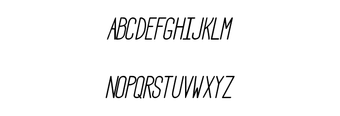 HBM Serenity Italic Font LOWERCASE