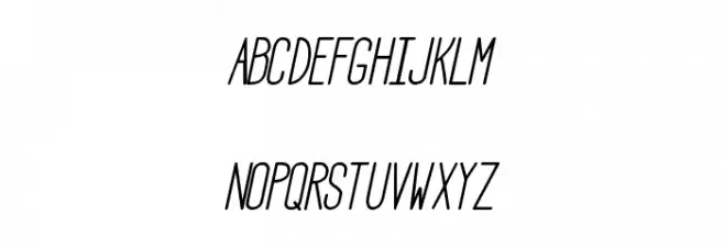 HBM Serenity Italic फ़ॉन्ट लोअरकेस