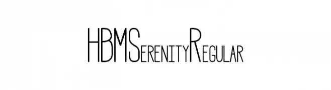 HBM Serenity Regular  baixar fontes gratis