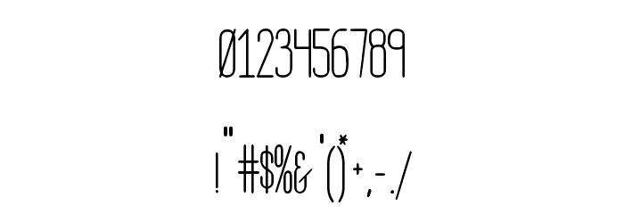 HBM Serenity Regular Font OTHER CHARS