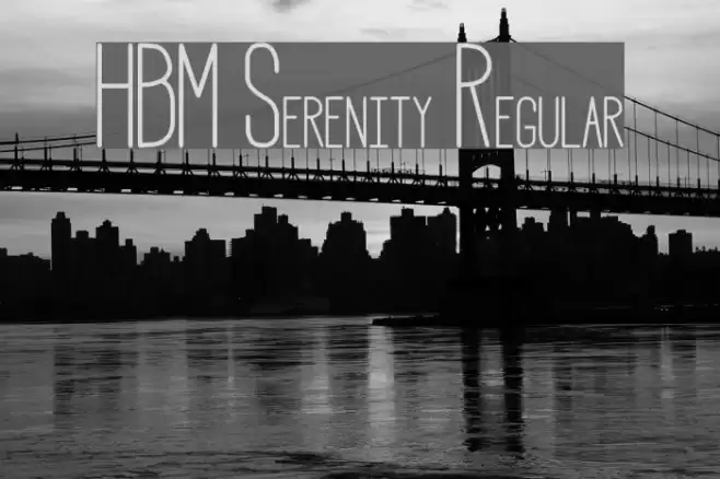 HBM Serenity Regular Font examples