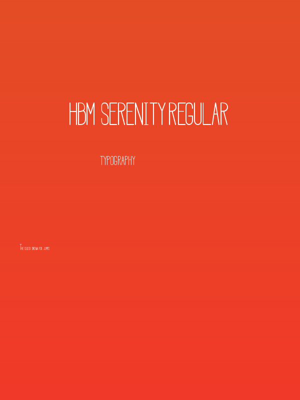 HBM Serenity Regular Poster