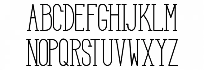 HBM Serenity Serif Title Schriftart Groß