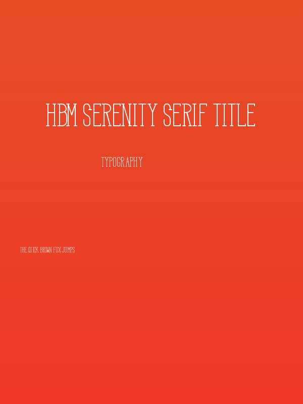 HBM Serenity Serif Title Poster