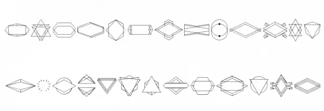 HBM Serenity Symbolism Schriftart Groß