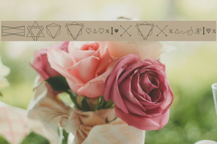 HBM Serenity Symbolism Font examples