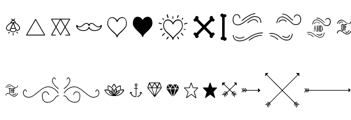 HBM Serenity Symbolism Font LOWERCASE
