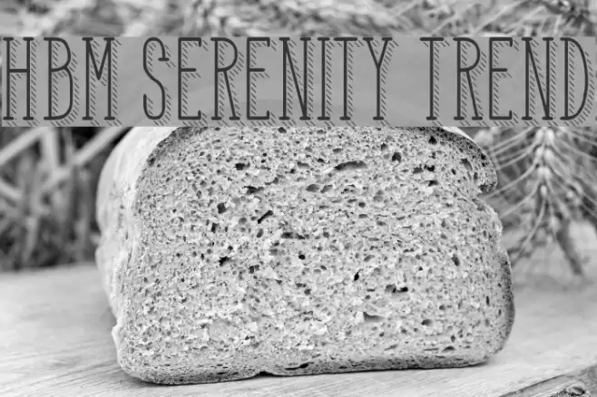 HBM Serenity Trend Font examples