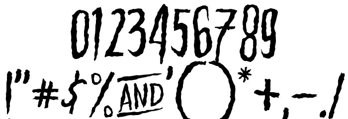 HBM Wonky Ron Font OTHER CHARS