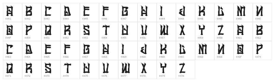 HChingon-Regular Character Map