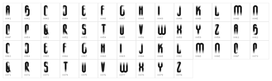 HConquest-Bold Character Map