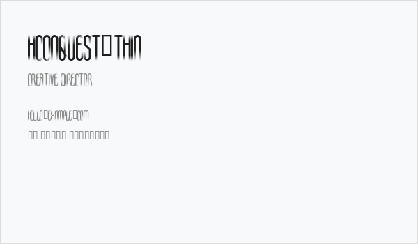 HConquest-Thin Business Card