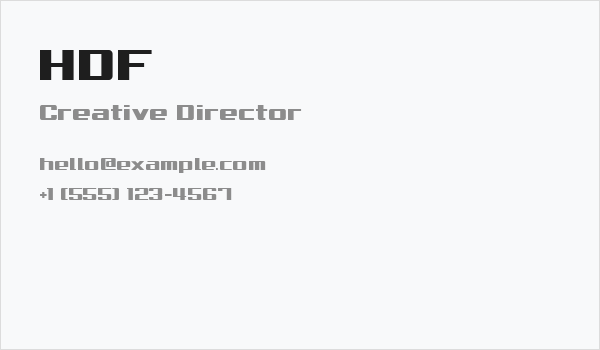 HDF Business Card