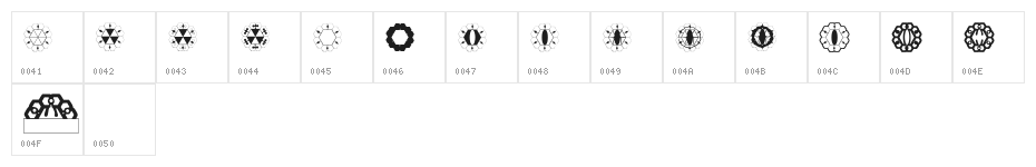 HDGEM6 Character Map