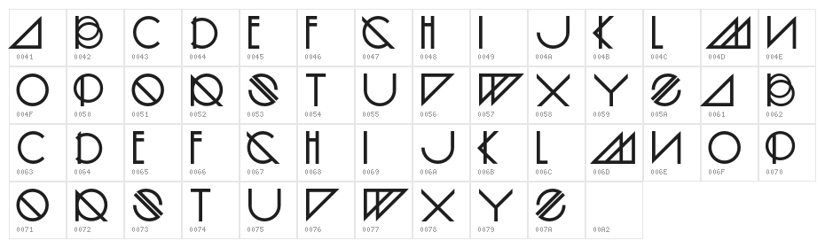 HDreamwave-Regular Character Map