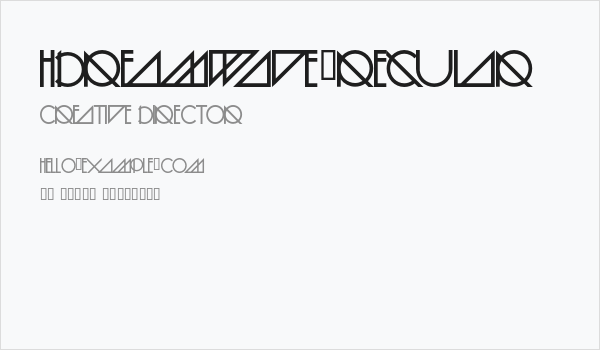 HDreamwave-Regular Business Card