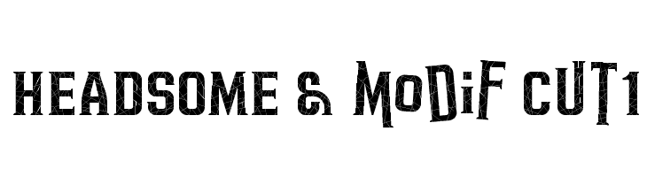 HEADSOME & modif Cut1  Скачать бесплатные шрифты