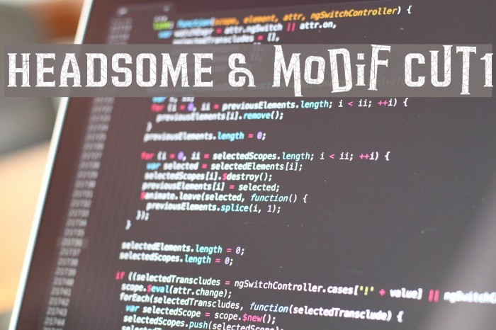 HEADSOME & modif Cut1 Font examples