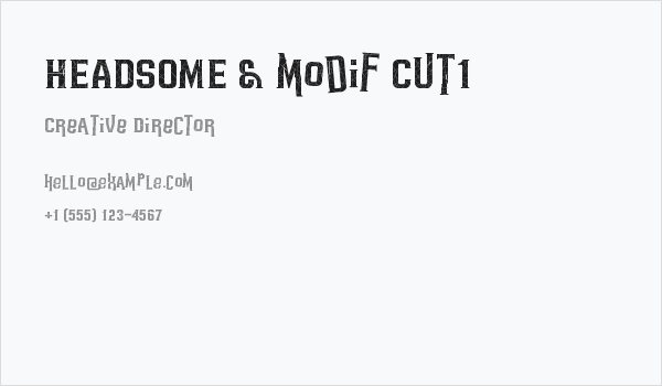 HEADSOME & modif Cut1 Business Card
