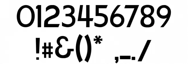 HEADWAY Font OTHER CHARS