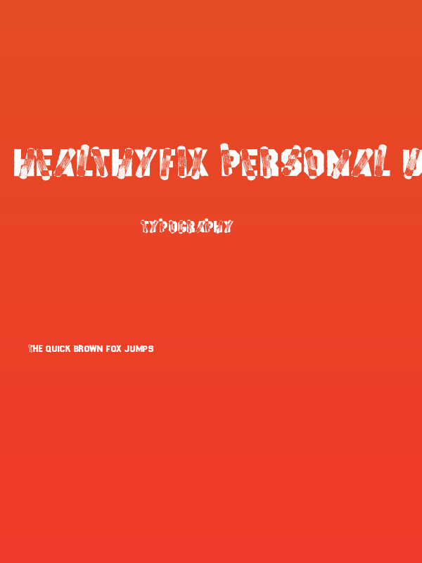 HEALTHYFIX PERSONAL USE Regular Poster