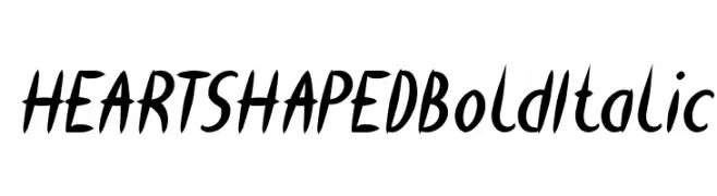 HEART SHAPED Bold Italic  Frei Schriftart Herunterladen