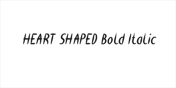 HEART SHAPED Bold Italic Logo