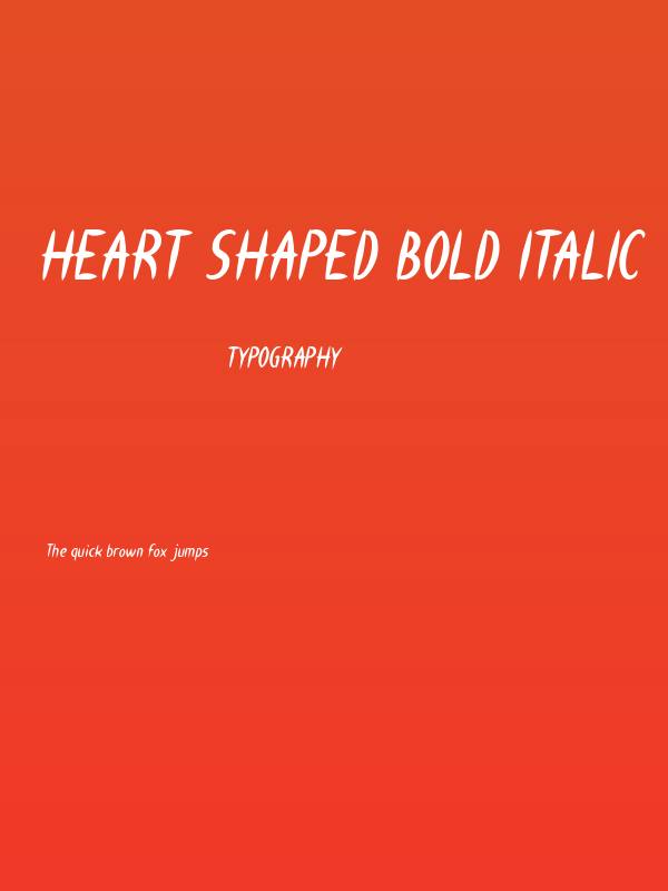 HEART SHAPED Bold Italic Poster
