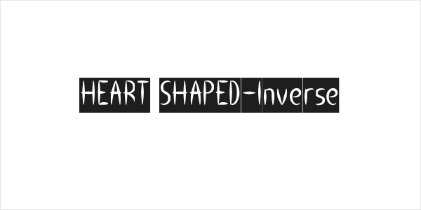 HEART SHAPED-Inverse Logo